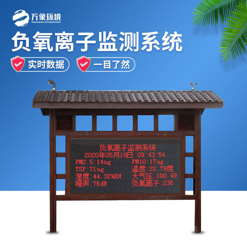 Anticorrosive wood negative oxygen ion monitoring station